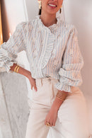TAHIA Bleue - Chemise Brodée