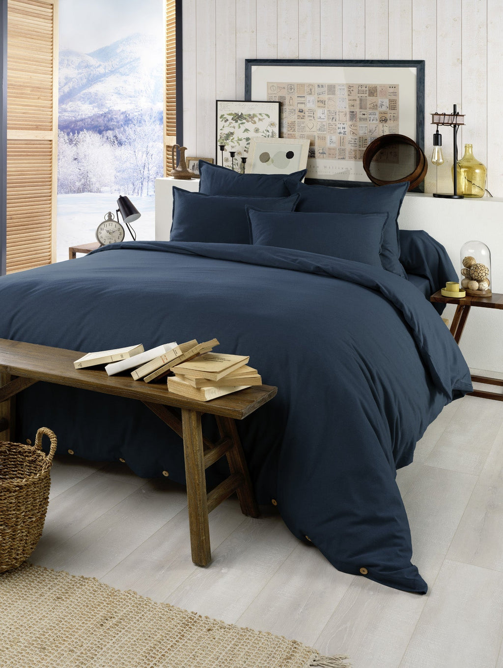 Bolster Pillowcase - Flannel - Candice - Nuit