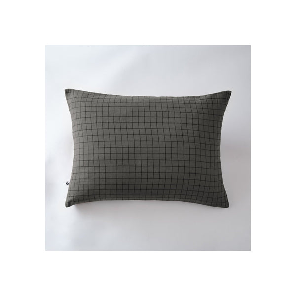 Gaia Mix - Taie D'Oreiller - Double Gaze De Coton - Granit