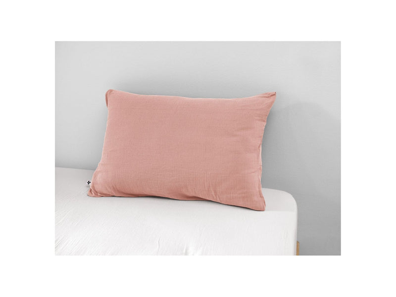 Pillow Case - Cotton Gauze - Gaia - Peach Pink