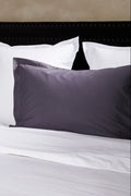 Uni Percale - Funda de Almohada - Percal de Algodón - Antracita