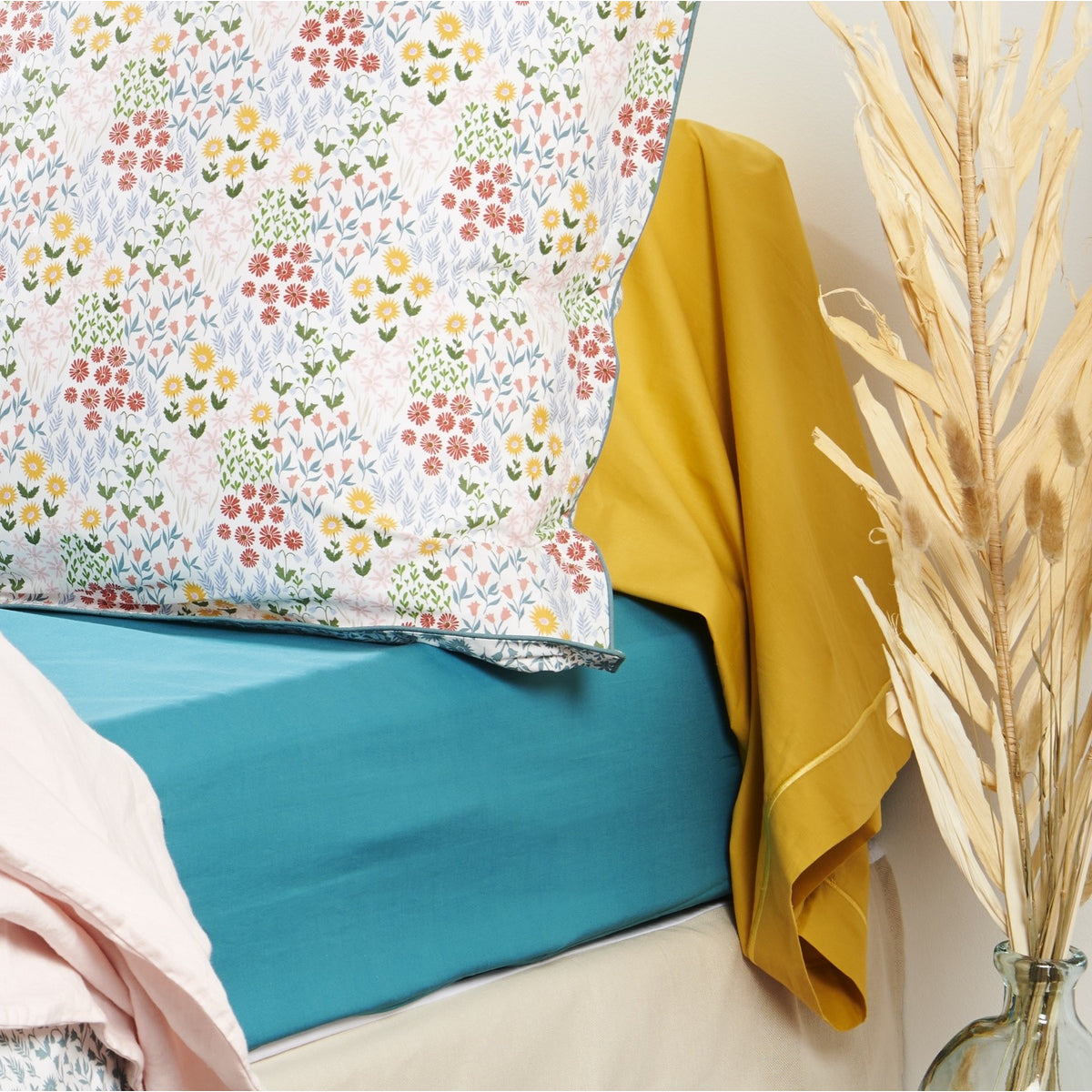 Uni Percale - Funda de Travesaño - Percal de Algodón - Pato