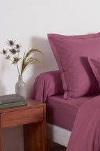 Uni Percale - Funda de Travesaño - Percal de Algodón - Ciruela