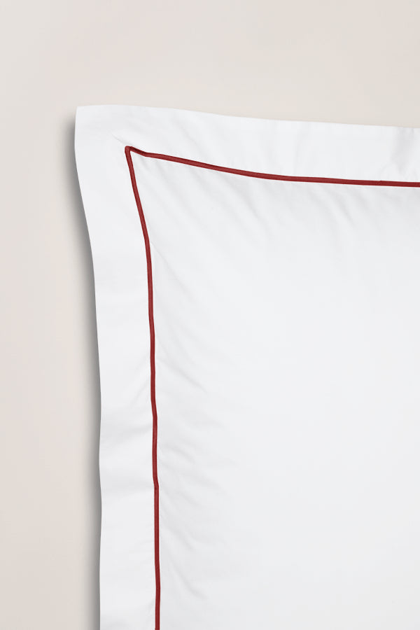 Set De 2 Taies D'Oreillers - 100% Percale De Coton Bourdon - 11 Coloris