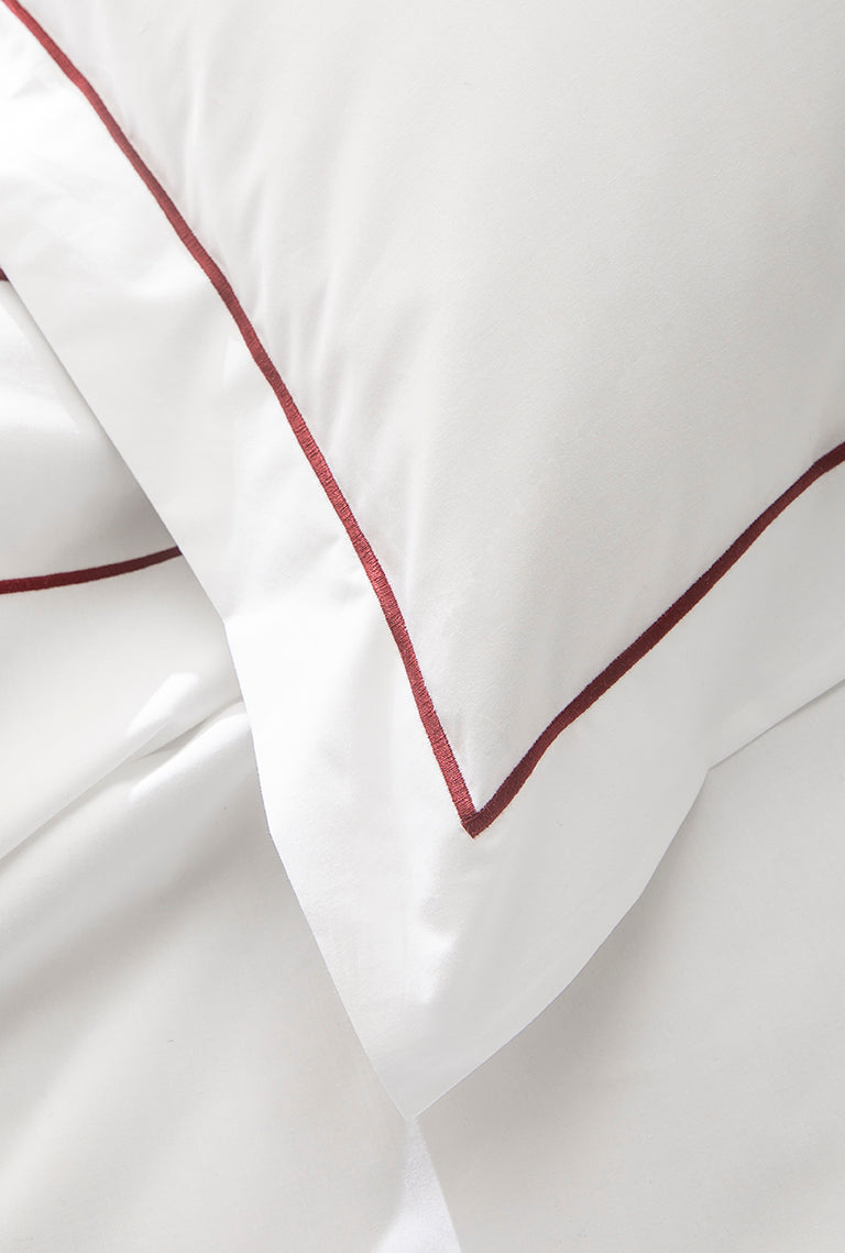 Set De 2 Taies D'Oreillers - 100% Percale De Coton Bourdon - 11 Coloris