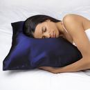 Organic Silk Pillow Case - Navy Blue