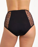 Taille haute menstruelle tulle cœur