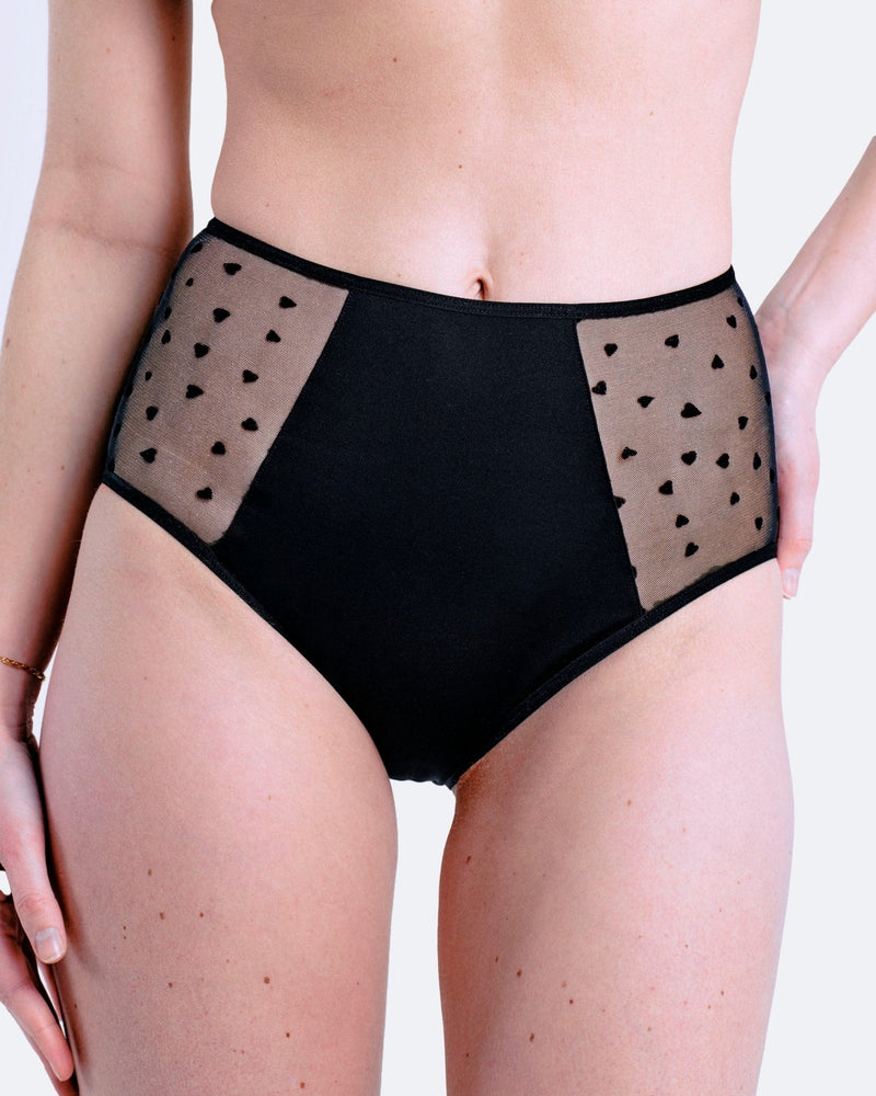 High waist menstrual tulle heart - Moodz.co