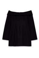 Robe Courte Ajustée À Épaules Dénudées Noir