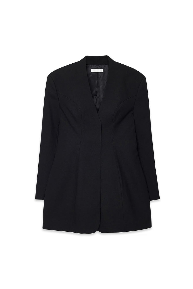 Robe Courte Style Tailleur Ajustée Noir