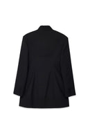 Robe Courte Style Tailleur Ajustée Noir