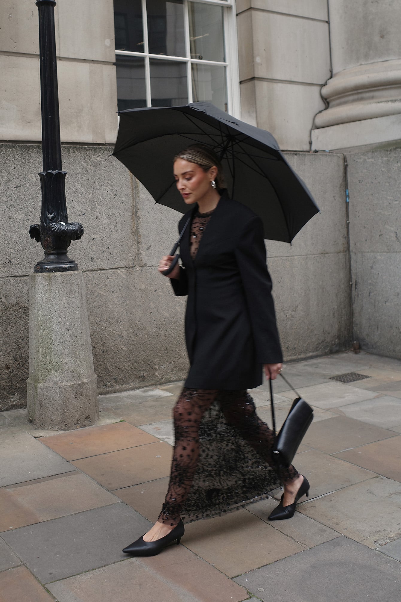 Robe Courte Style Tailleur Ajustée Noir