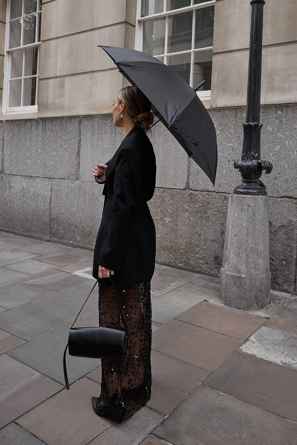 Robe Courte Style Tailleur Ajustée Noir
