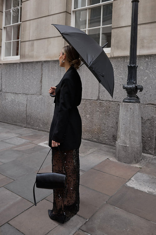 Robe Courte Style Tailleur Ajustée Noir