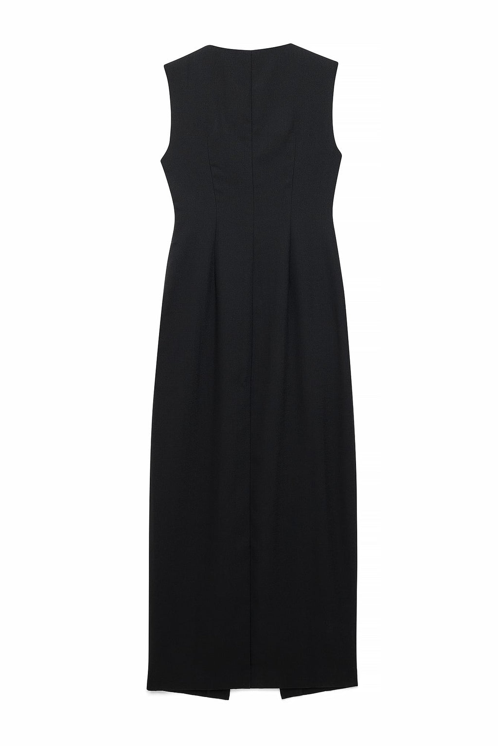Tailored Square Neck Maxi Dress Noir