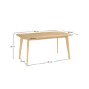 Table rectangulaire Oman 150 cm en bois clair 6 personnes