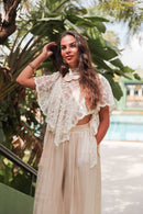 TALIA Beige - Top Dentelle