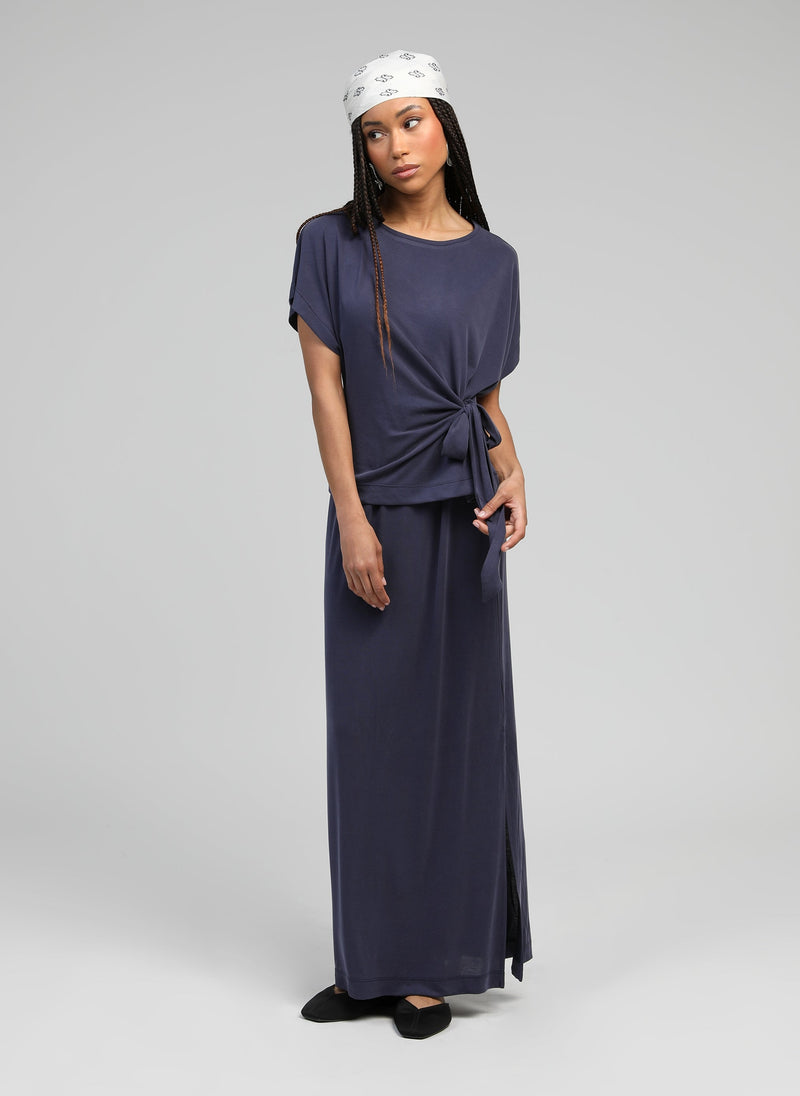 Talorya Navy Long Skirt