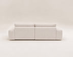 Tama - Canapé D'Angle 4 Places Convertible Avec Coffre - Tissu - Beige