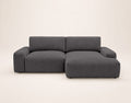 Tama - 4-Seater Corner Sofa Bed with Storage - Fabric - Grey