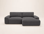 Tama - 4-Seater Corner Sofa Bed with Storage - Fabric - Grey