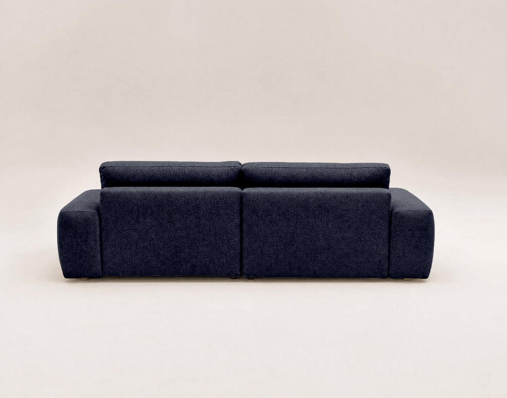 Tama - 4-Seater Corner Sofa Bed with Storage - Fabric - Navy Blue