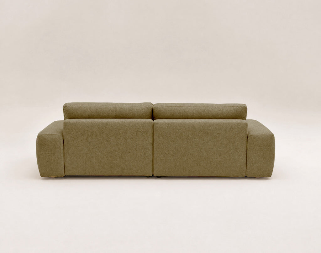 Tama - 4-Seater Corner Sofa Bed With Storage - Fabric - Green
