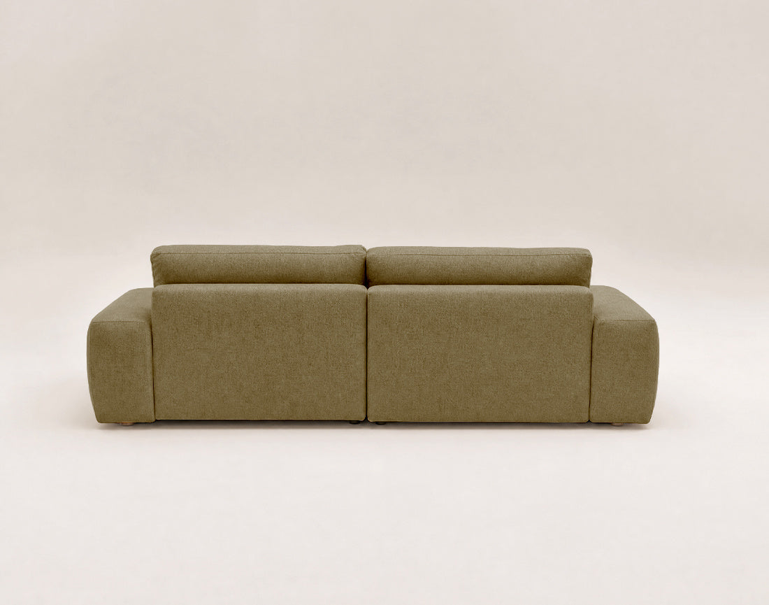 Tama - 4-Seater Corner Sofa Bed With Storage - Fabric - Green