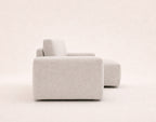 Tama - Canapé D'Angle 4 Places Convertible Avec Coffre - Tissu - Beige