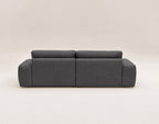 Tama - 4-Seater Corner Sofa Bed with Storage - Fabric - Grey