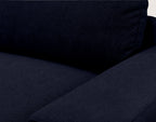 Tama - 4-Seater Corner Sofa Bed with Storage - Fabric - Navy Blue