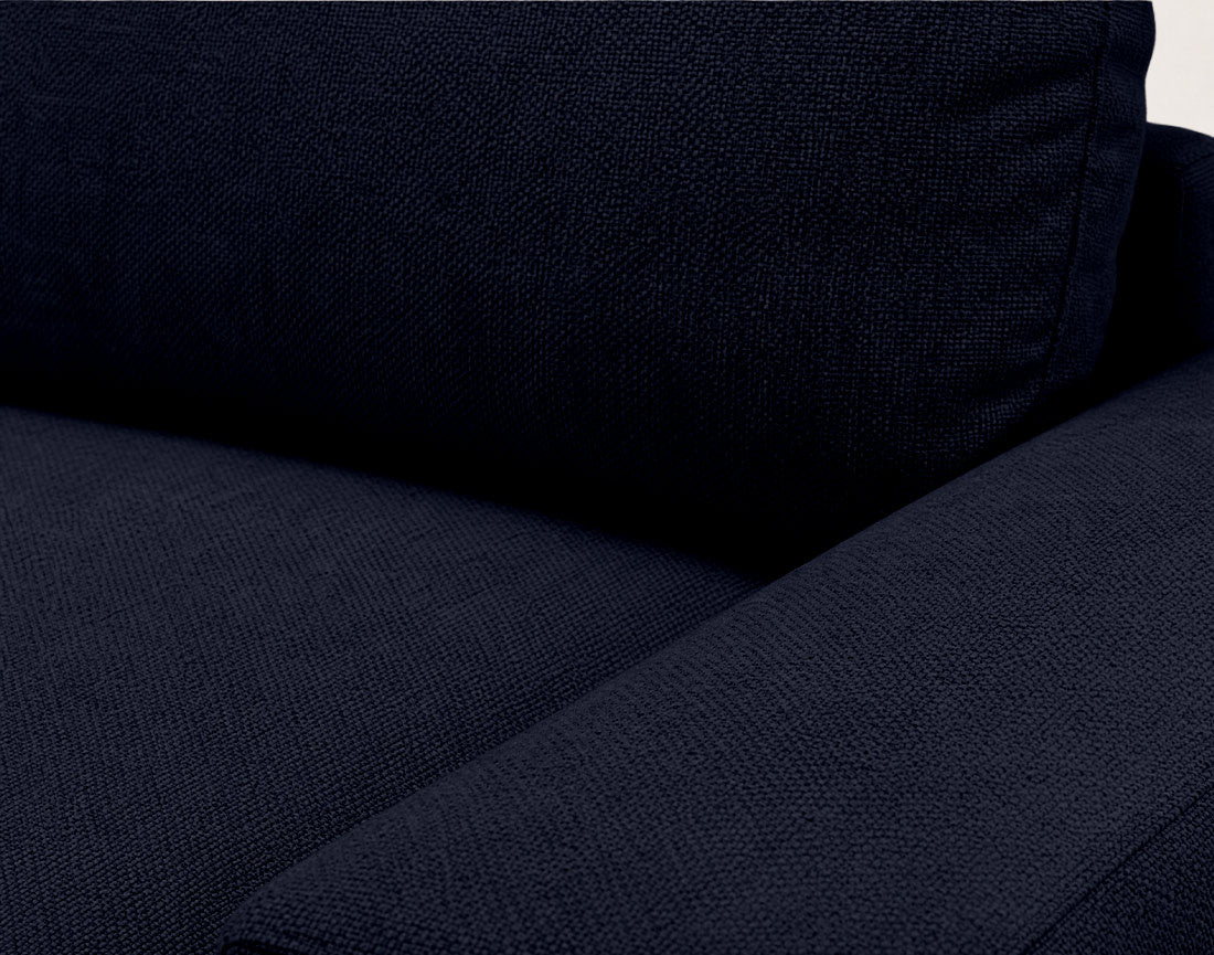 Tama - 4-Seater Corner Sofa Bed with Storage - Fabric - Navy Blue
