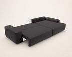 Tama - 4-Seater Corner Sofa Bed with Storage - Fabric - Grey