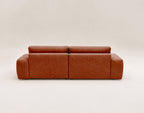 Tama - Sofá Rinconero 4 Plazas Convertible Con Arcón - Tejido - Terracota
