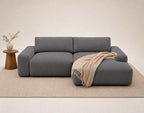 Tama - 4-Seater Corner Sofa Bed with Storage - Fabric - Grey