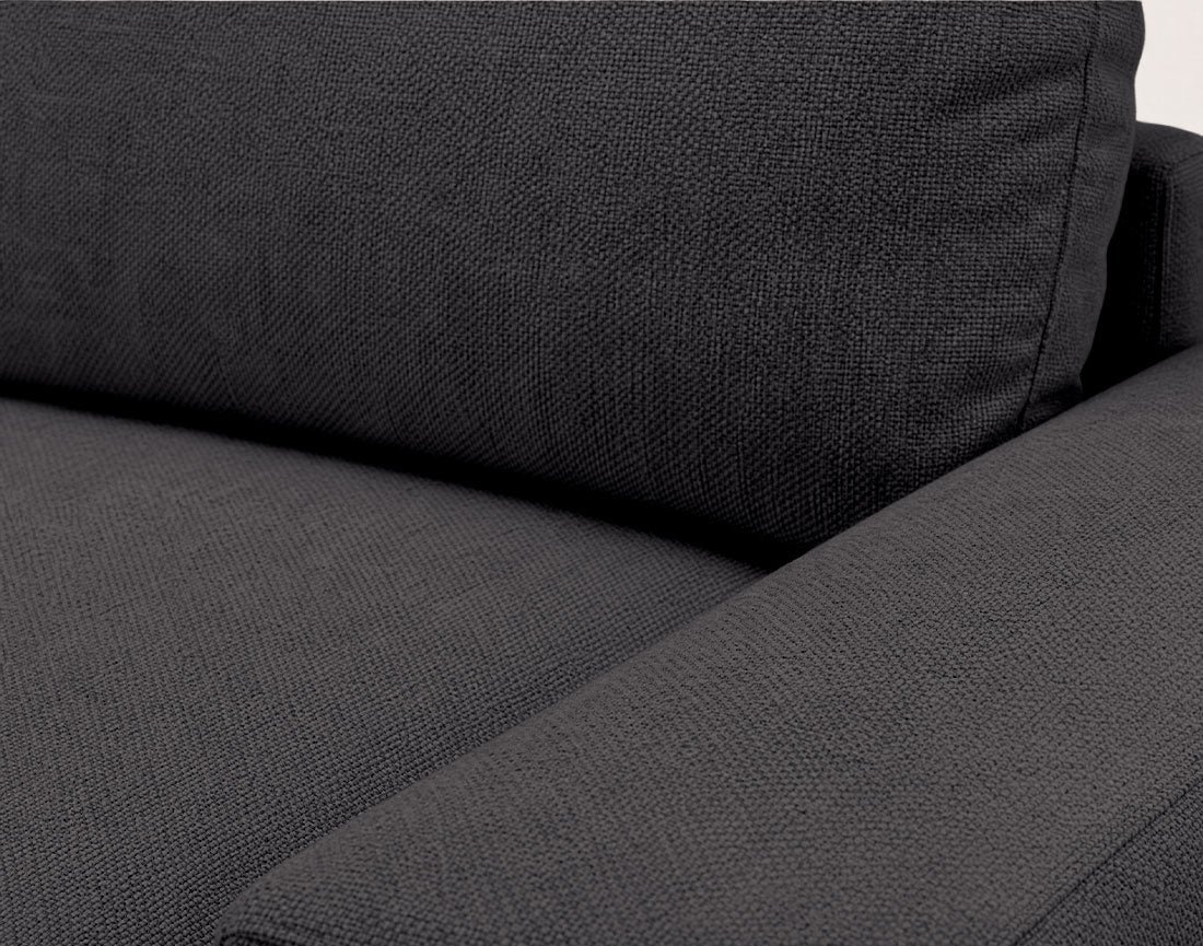 Tama - 4-Seater Corner Sofa Bed with Storage - Fabric - Grey