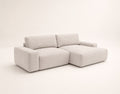 Tama - Canapé D'Angle 4 Places Convertible Avec Coffre - Tissu - Beige