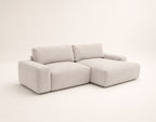 Tama - Canapé D'Angle 4 Places Convertible Avec Coffre - Tissu - Beige