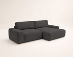 Tama - 4-Seater Corner Sofa Bed with Storage - Fabric - Grey