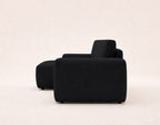 Tama - Canapé D'Angle 4 Places Convertible Avec Coffre - Tissu - Noir