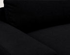 Tama - Canapé D'Angle 4 Places Convertible Avec Coffre - Tissu - Noir