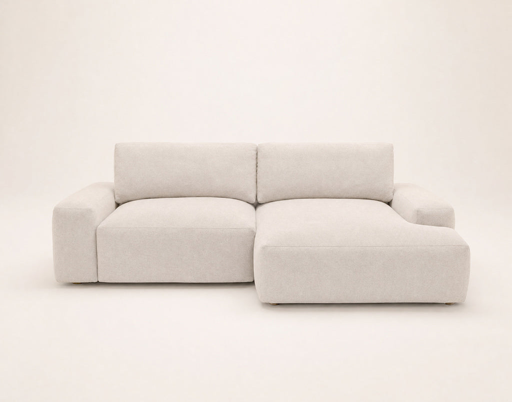 Tama - Canapé D'Angle 4 Places Convertible Avec Coffre - Tissu - Beige