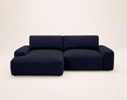 Tama - 4-Seater Corner Sofa Bed with Storage - Fabric - Navy Blue