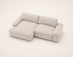 Tama - Canapé D'Angle 4 Places Convertible Avec Coffre - Tissu - Beige