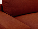 Tama - Sofá Rinconero 4 Plazas Convertible Con Arcón - Tejido - Terracota