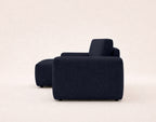 Tama - 4-Seater Corner Sofa Bed with Storage - Fabric - Navy Blue