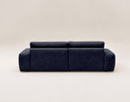 Tama - 4-Seater Corner Sofa Bed with Storage - Fabric - Navy Blue