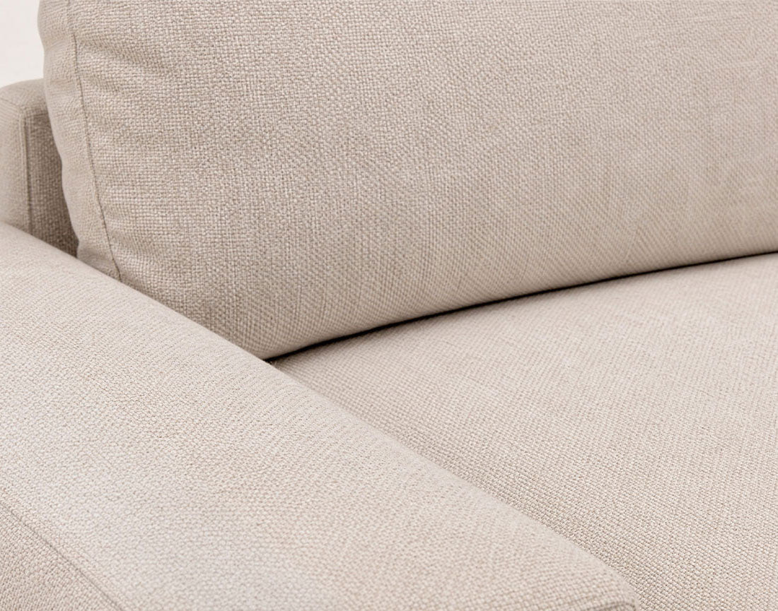 Tama - Canapé D'Angle 4 Places Convertible Avec Coffre - Tissu - Beige