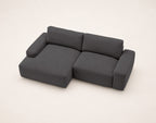 Tama - 4-Seater Corner Sofa Bed with Storage - Fabric - Grey