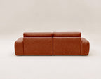Tama - Sofá Rinconero 4 Plazas Convertible Con Arcón - Tejido - Terracota